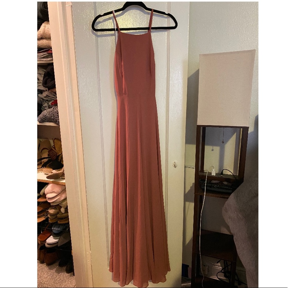 Lulus Mythical Kind of Love Rusty Rose Maxi Dress